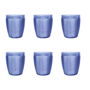 Set de 6 verres Excelsa – Diamond, Plastique Bleu 40 cl