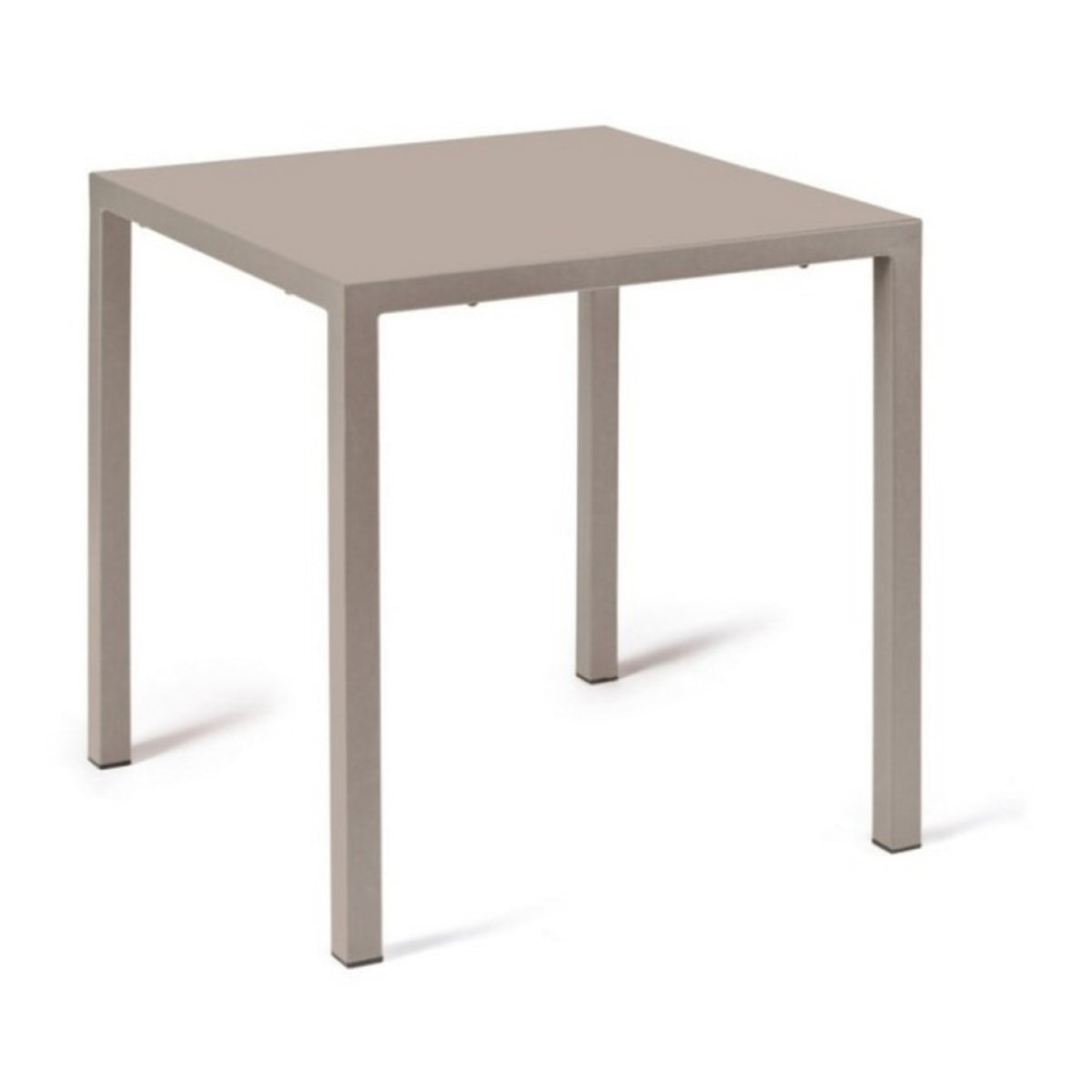 Tavolo MARSIGLIA in metallo tortora 70x70 cm, impilabile