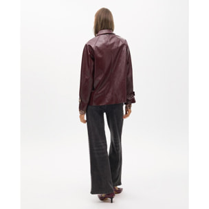 Giacca Dritta Effetto Vernice