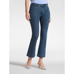 Elena Mirò - Jeans 5 bolsillos kick flare - Azul