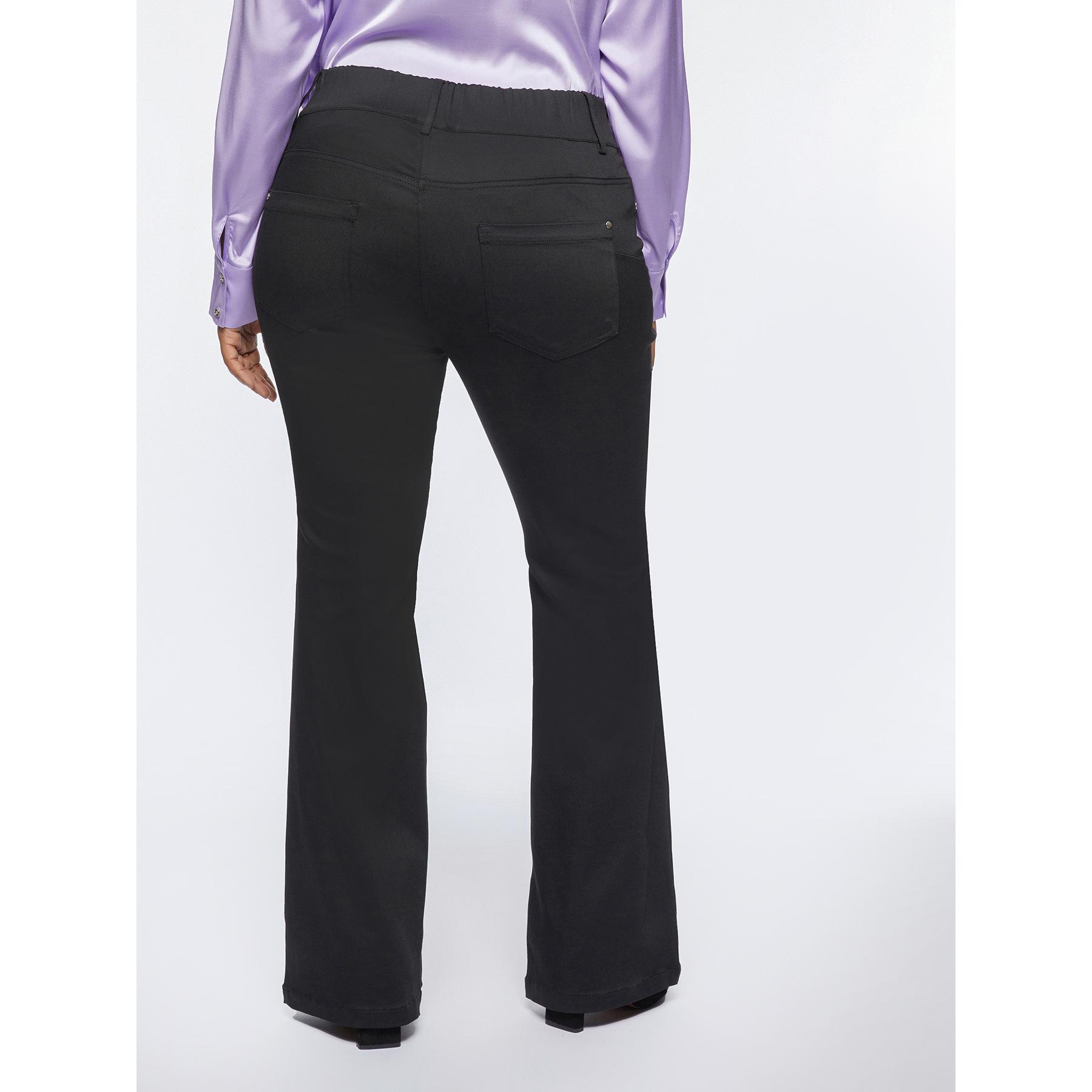 Fiorella Rubino - Pantaloni flare in tessuto stretch - Nero