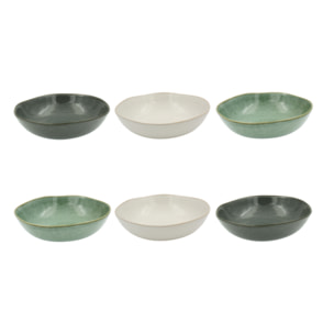 Lot de 6 assiettes creuses, MILA