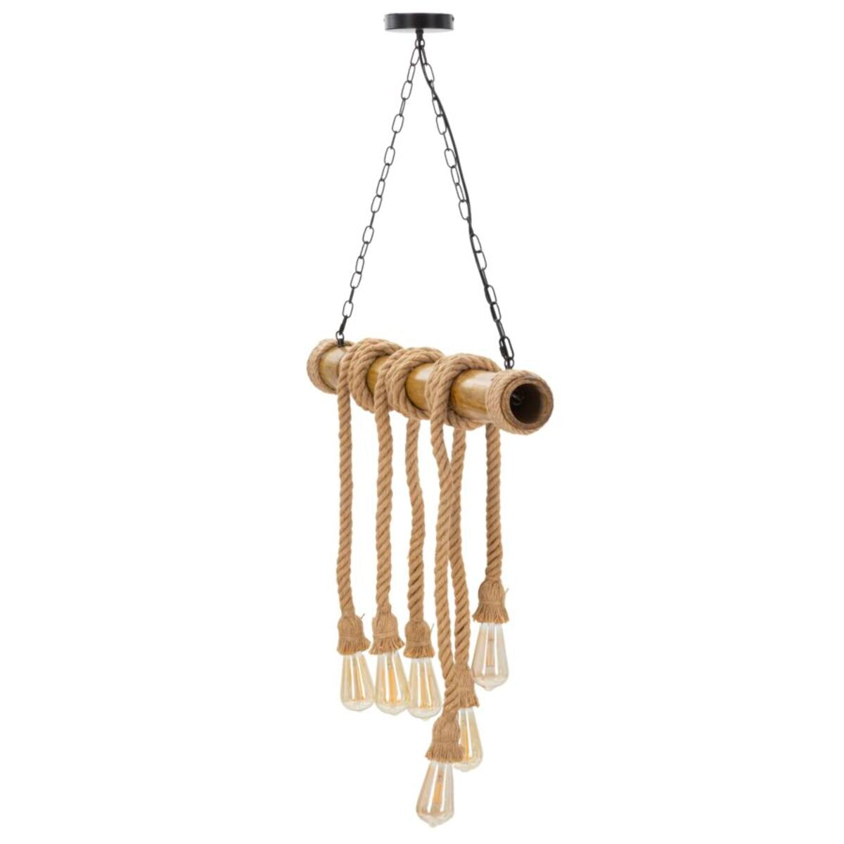 LAMPADARIO BAMBOO/ROPE CM 80X15X120
