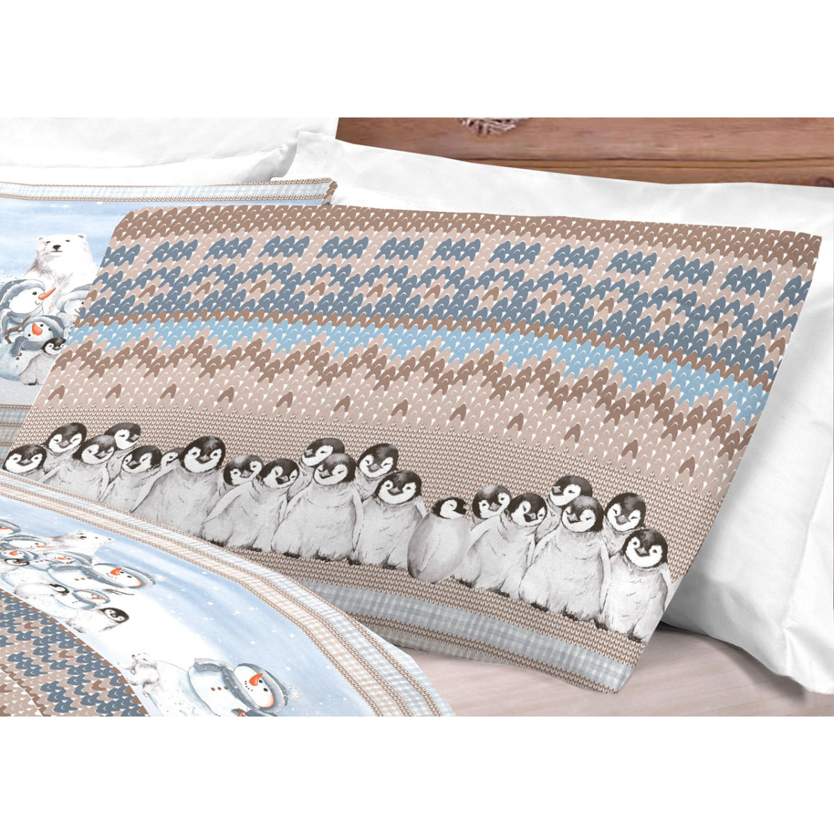 Completo Lenzuola Flanella Inverno Polare Beige