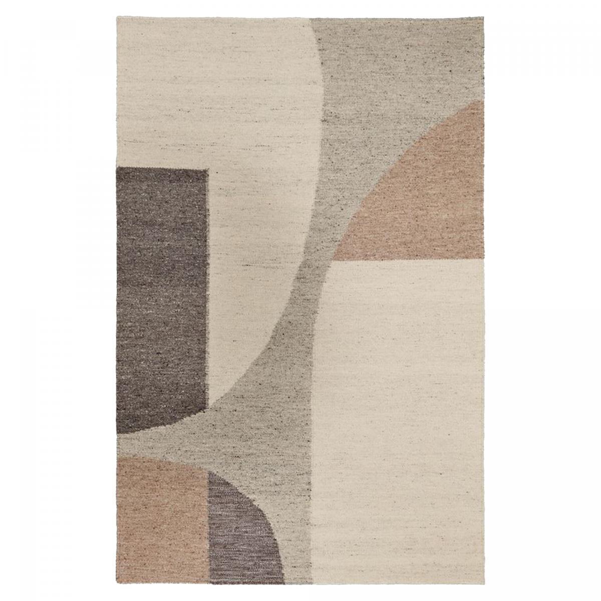 Tapis kilim fait main en laine motif géométrique