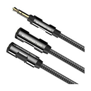 Câble Jack MONSTERCABLE REPARTITEUR JACK 3.5 MM M/2F 0.15M