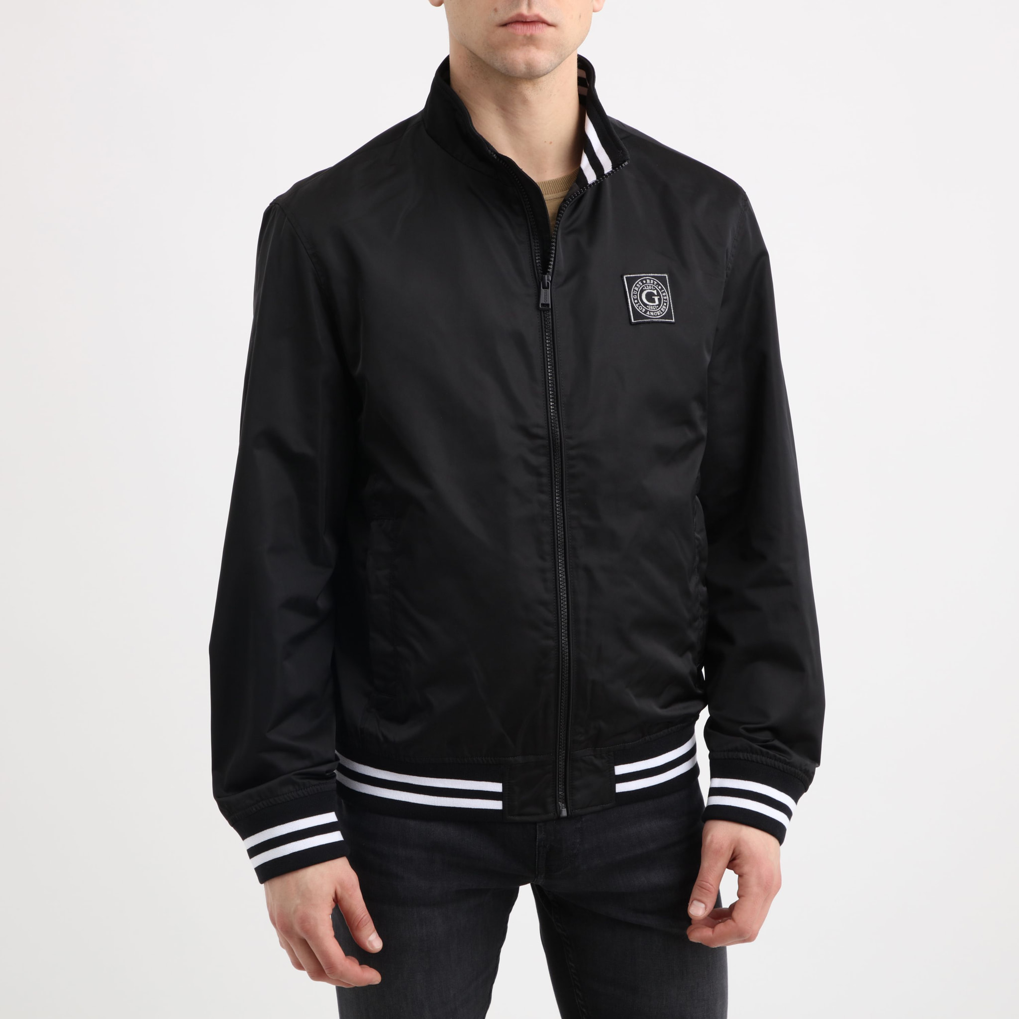 Bomber - logo en relief - style décontracté - noir