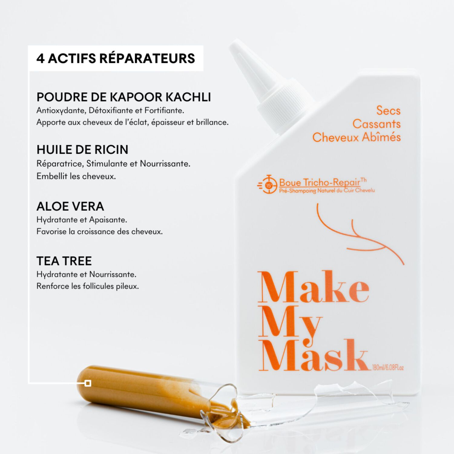 Boue Tricho-Repair - Prés-Shampoing Réparateur 180 ml