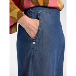 Elena Mirò - Jeans palazzo in Chambray washed - Blu