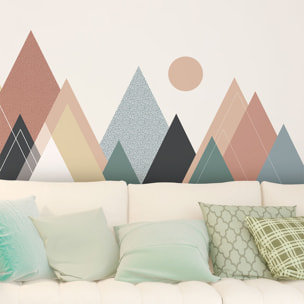 Stickers muraux - Décoration chambre salon - Autocollant Sticker mural géant montagnes scandinaves COLUMBANA