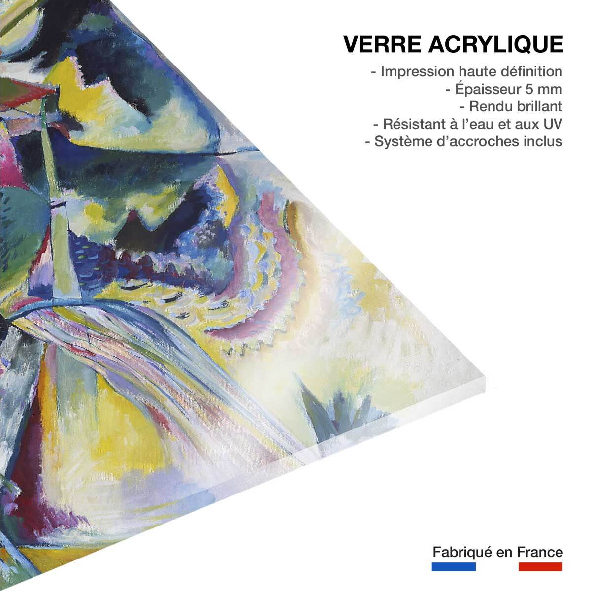 Tableau d'art Improvisation de Kandinsky Tableau plexiglas