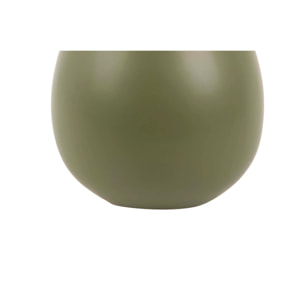 Florero Ceramica Asas Verde Mate 20x17x22 Cm