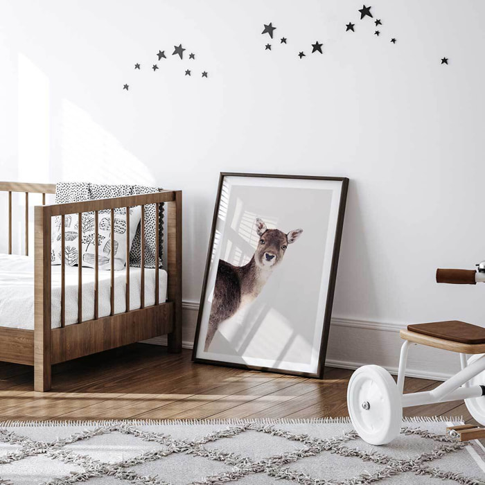 Affiche enfant biche  Affiche sous cadre noir