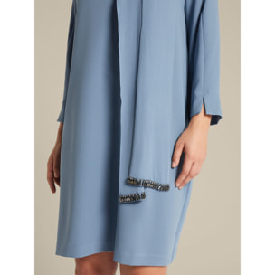 Elena Mirò - Vestido elegante con fajín - Light - blue