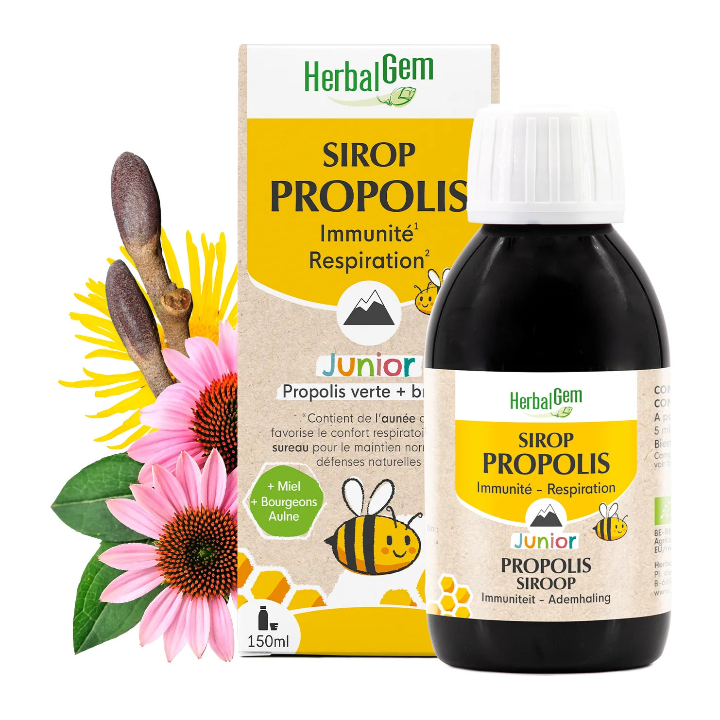 Herbalgem- Sirop à la propolis - enfants - Bio - 150 ml