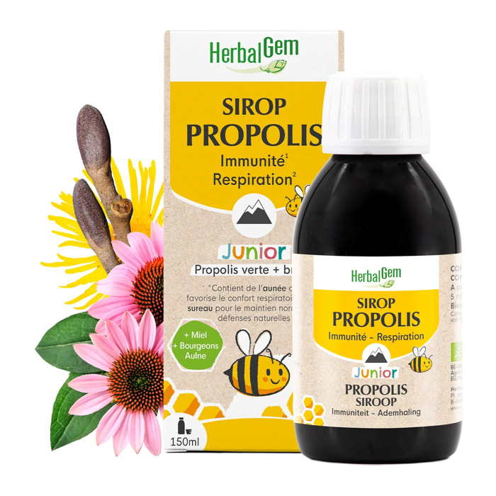 Herbalgem- Sirop à la propolis - enfants - Bio - 150 ml