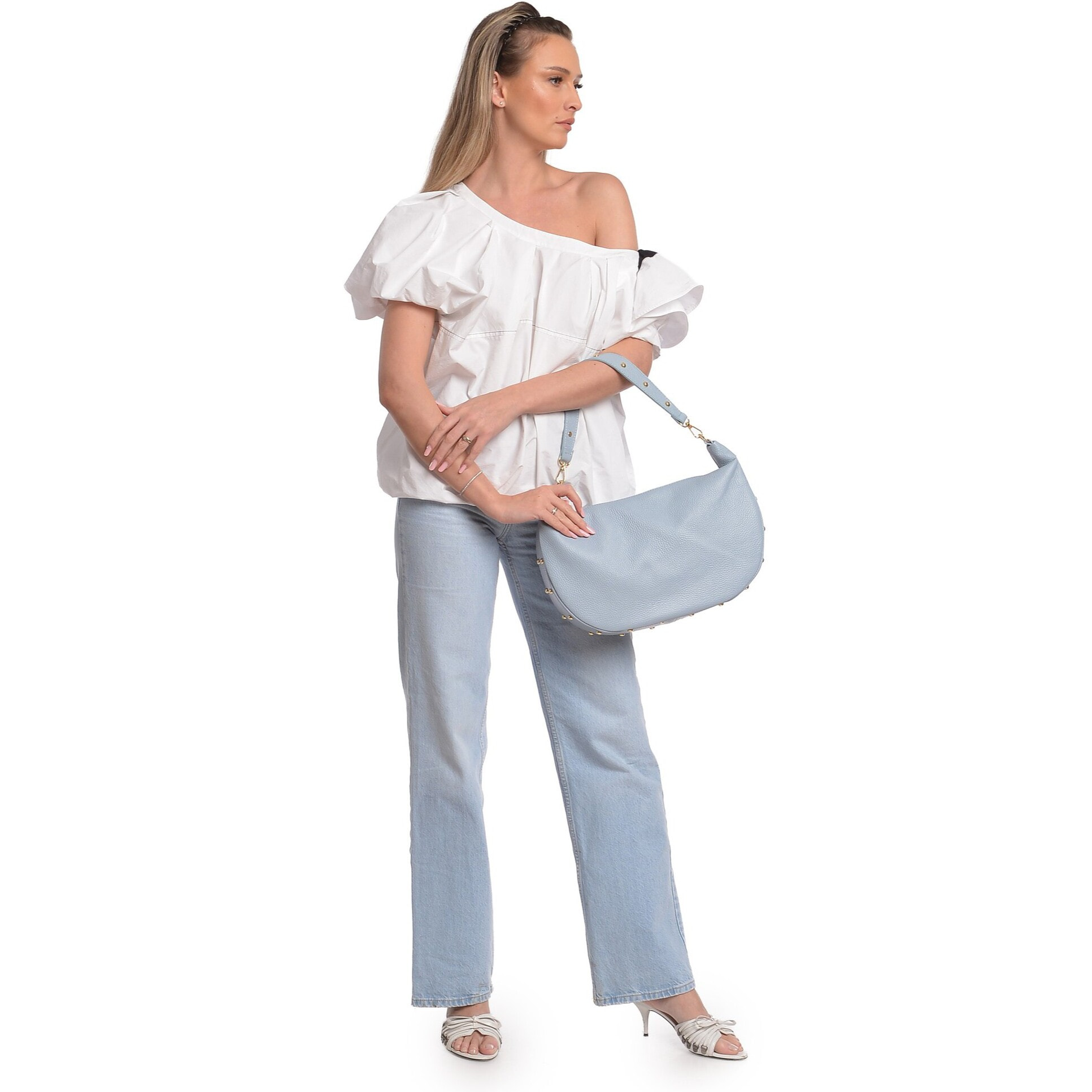 Borsa a tracolla Anna Luchini Turchese