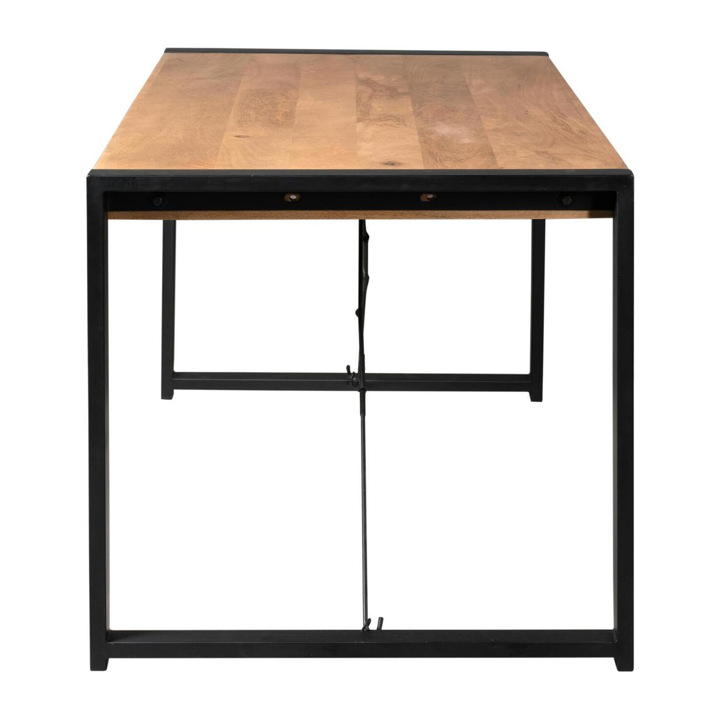 Table à manger bois métal 140 cm MILORA