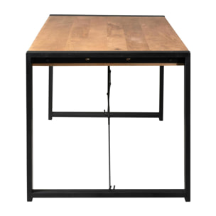 Table à manger bois métal 140 cm MILORA