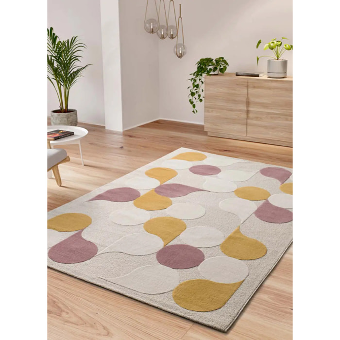 FLASHY Alfombra geométrica de pelo corto multicolor, varias medidas disponibles.