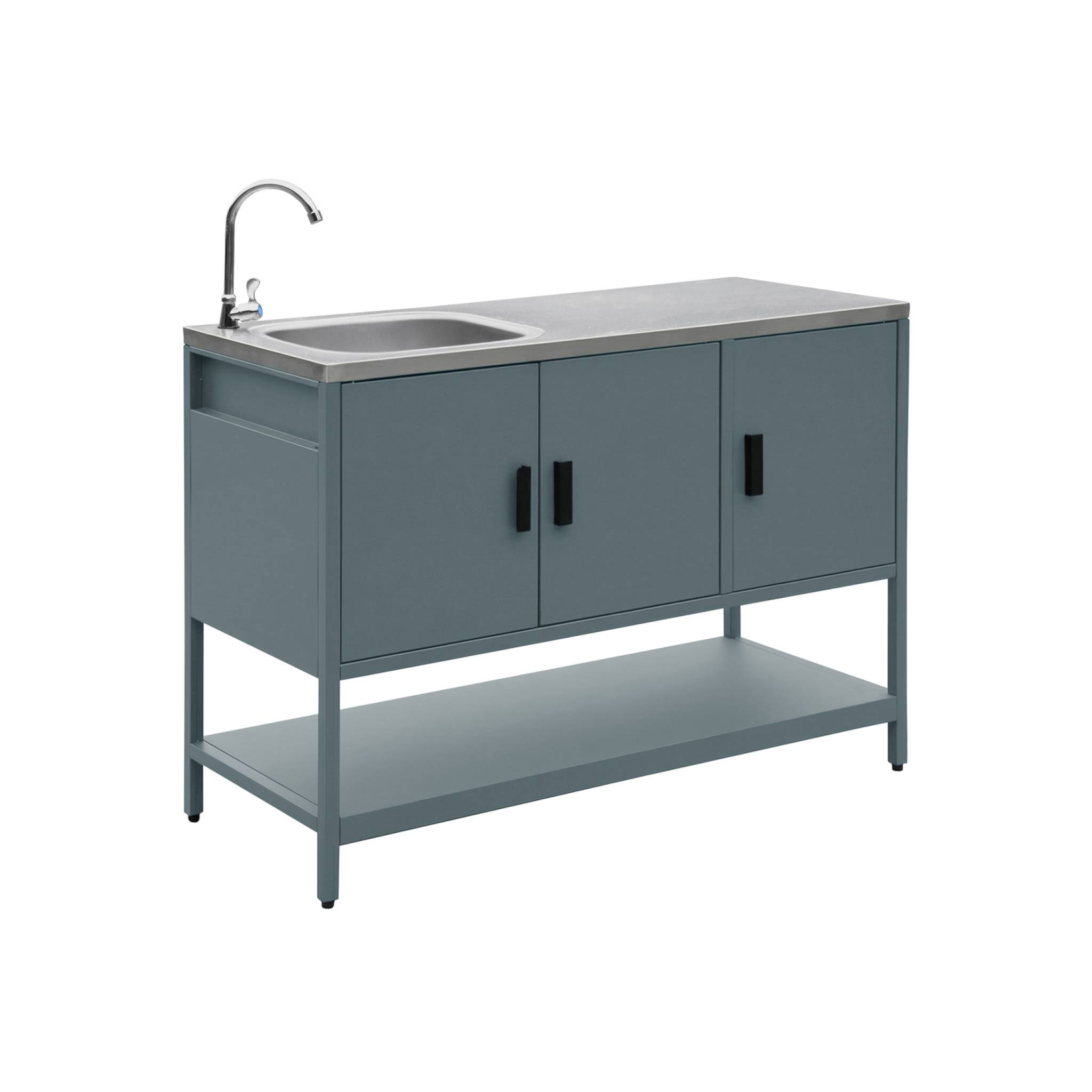 Module de cuisine extérieure acier avec évier L120cm NAXOS