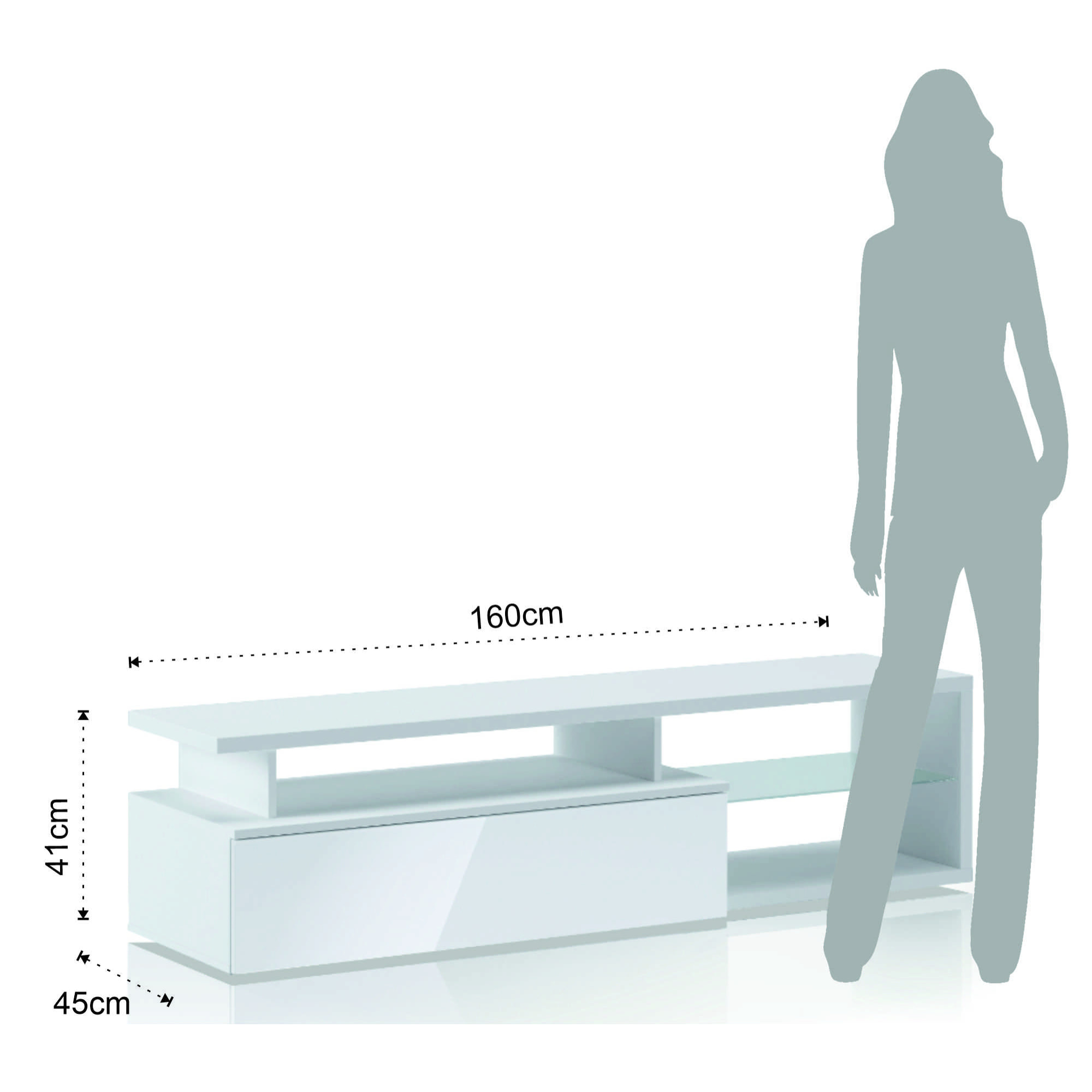 Tomasucci Meuble TV LUKY-B Blanc