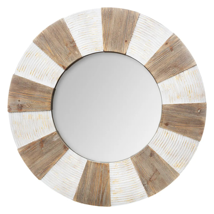 Miroir "Relief" - bois D90 cm