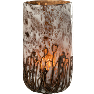 J-Line Vase/Chandelier Petra Verre Marron/Blanc Small