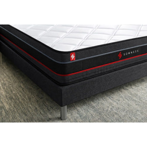 Matelas Mémoire de forme - Confort ferme et accueil enveloppant - 24 d'épaisseur, 5 zones de confort - Bien-être nuit après nuit - 1 place