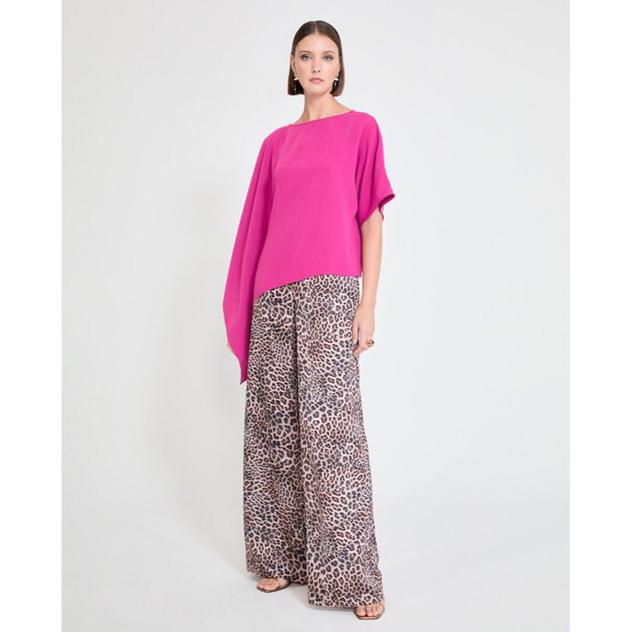 Blusa a strati con maniche scese