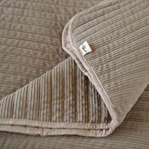 Jeté de lit matelassé en velours côtelé - Lin