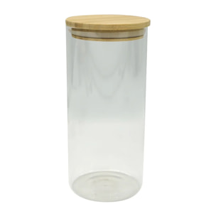 Boite de conservation en verre avec couvercle en Bambou Fackelmann Nature