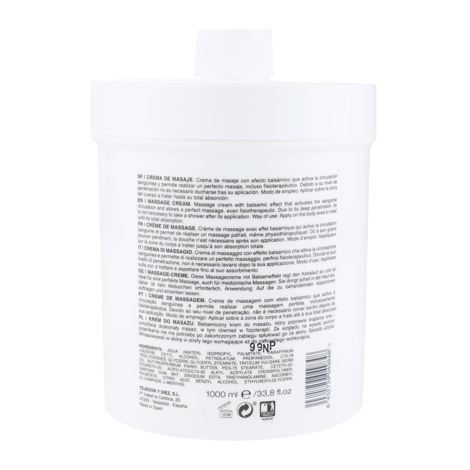 Creme De Massage 1000 Ml.