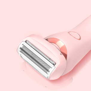 Depilatore 2 in 1 con testa dritta e rotonda.