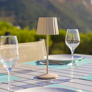 Lampe de table sans fil ABBY Sable H30cm