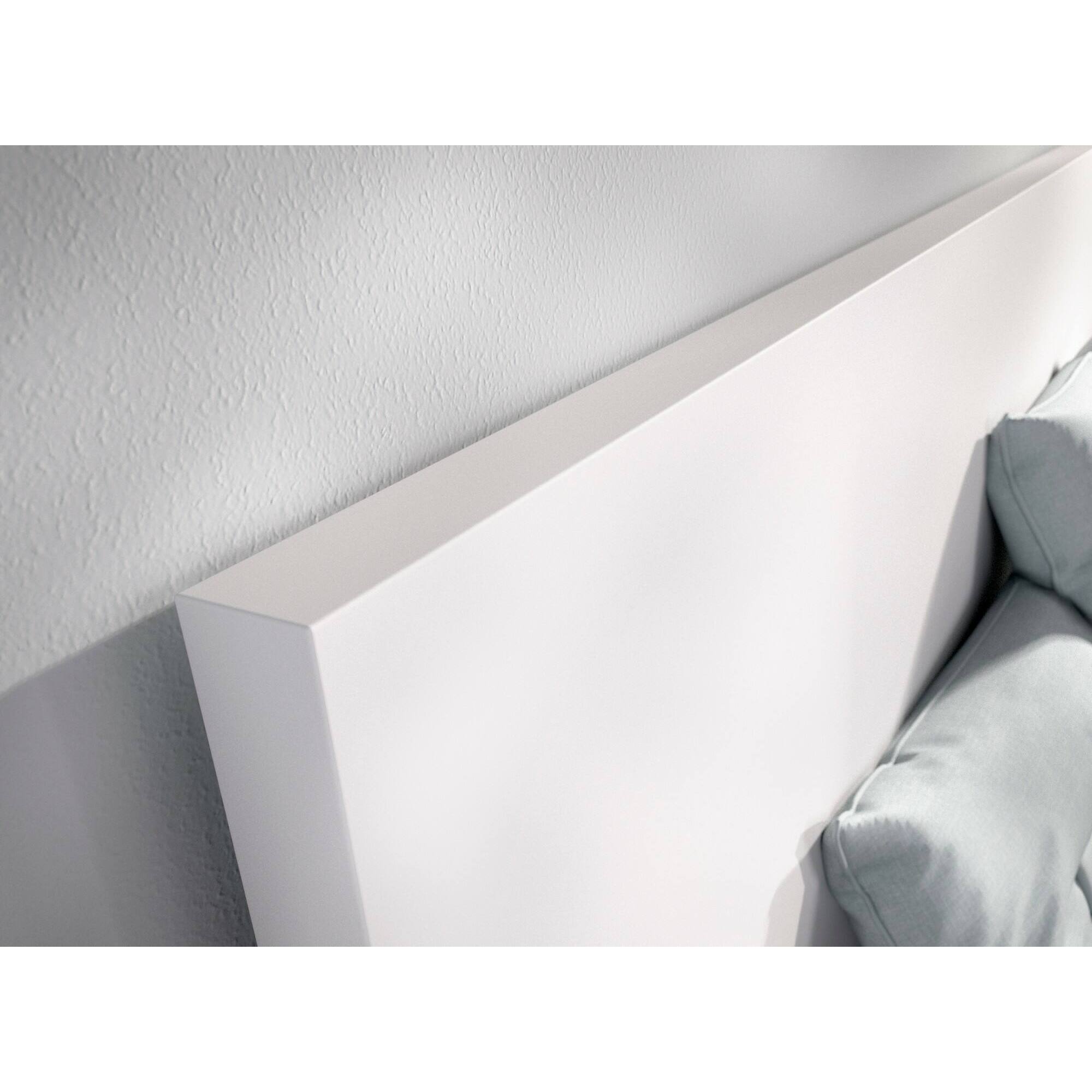 Letto matrimoniale Usman, Sommier per camera da letto, Giroletto per stanza, Struttura porta materasso, 269x205 h100 cm, Bianco