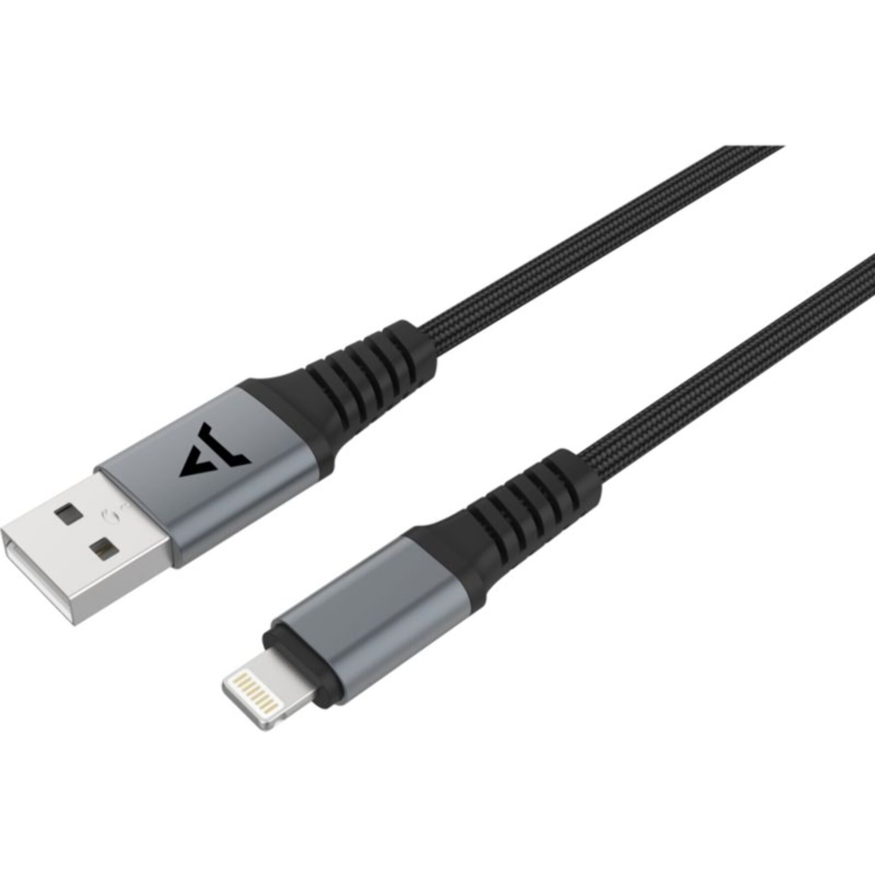 Câble Lightning ADEQWAT vers USB 3M renforcé certifié Apple Noir