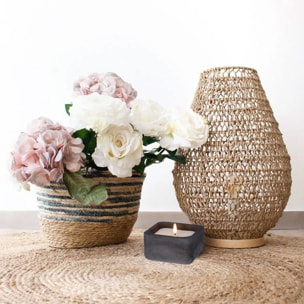 Well home - vela led formato cuadrado color negro 12x12x6,5cm