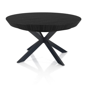 Tomasucci Table ronde extensible STOR en bois noir