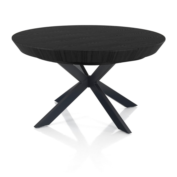 Tomasucci Table ronde extensible STOR en bois noir