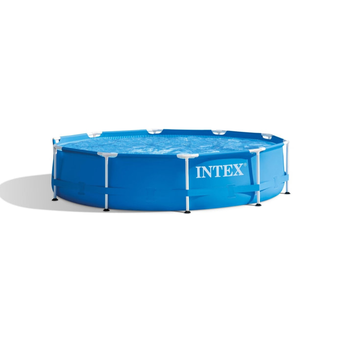 Intex Piscina Metal Frame rotonda con Pompa Filtro, 305x76 cm
