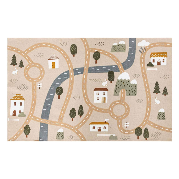 Alfombra infantil route Niels Jute 100x150cm