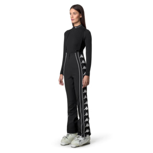 Kappa - Pantaloni Donna Nero - 6Cento 685 222 Banda