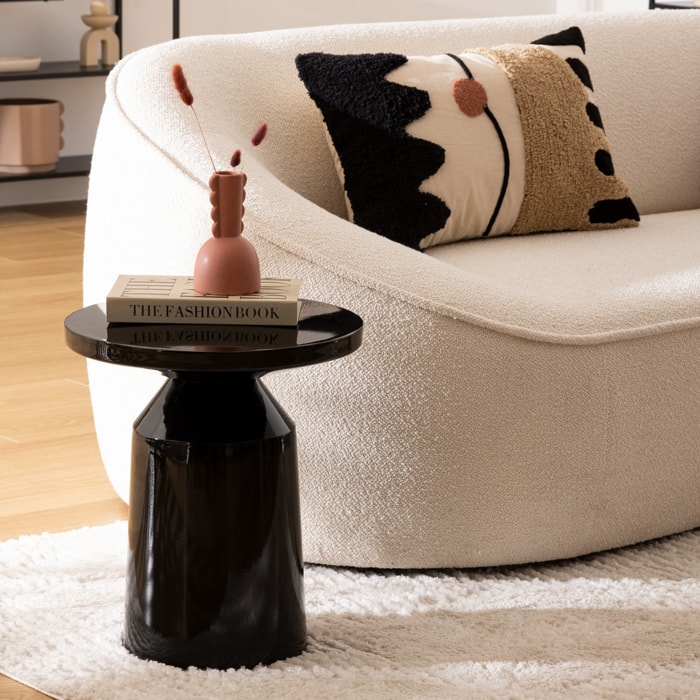 Table d appoint totem Sita métal noir D38cm