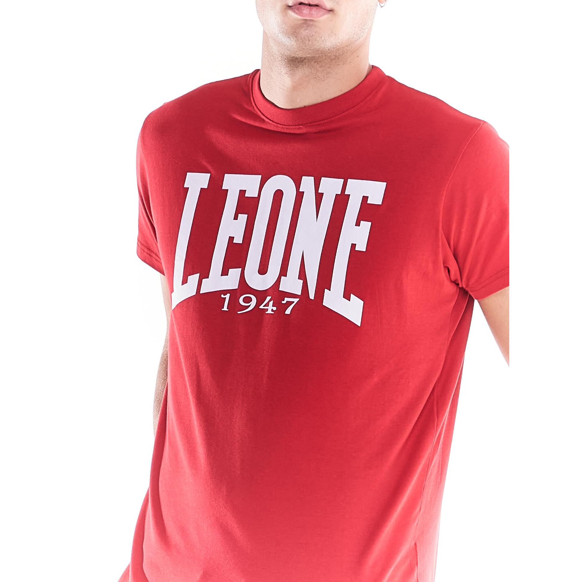 T-shirt da uomo a maniche corte in cotone Leone Basic