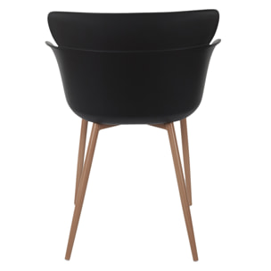 Fauteuil Lorens Noir - Lot De 2