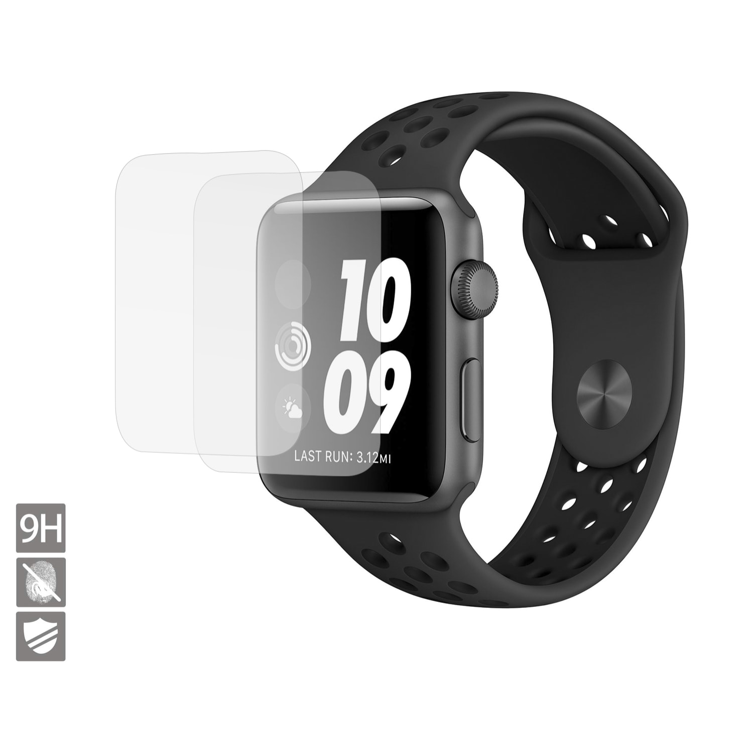 DAM PACK - 2X PROTEZIONE IN VETRO TEMPERATO APPLE WACTH 38 MMS 3x0.01x3 Cm. Un colore