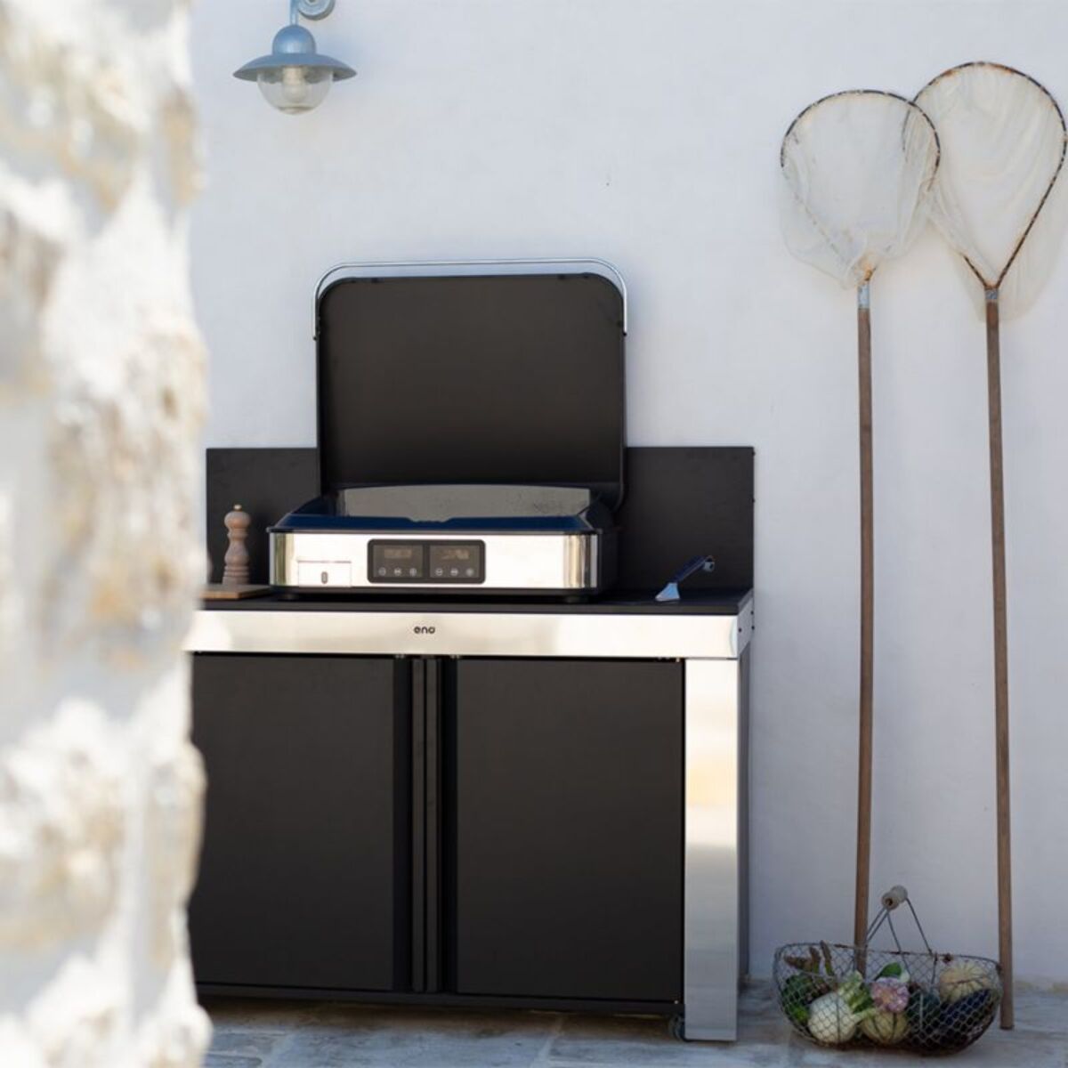 Plancha électrique ENO Enosign Electrique 65 inox à poser, 56x40 cm