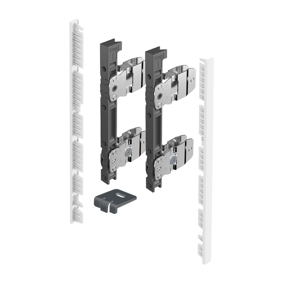 AvanTech YOU Kit de raccords pour la façade intérieure à recouper - Hauteur 187 mm - Blanc - HETTICH - 9257617