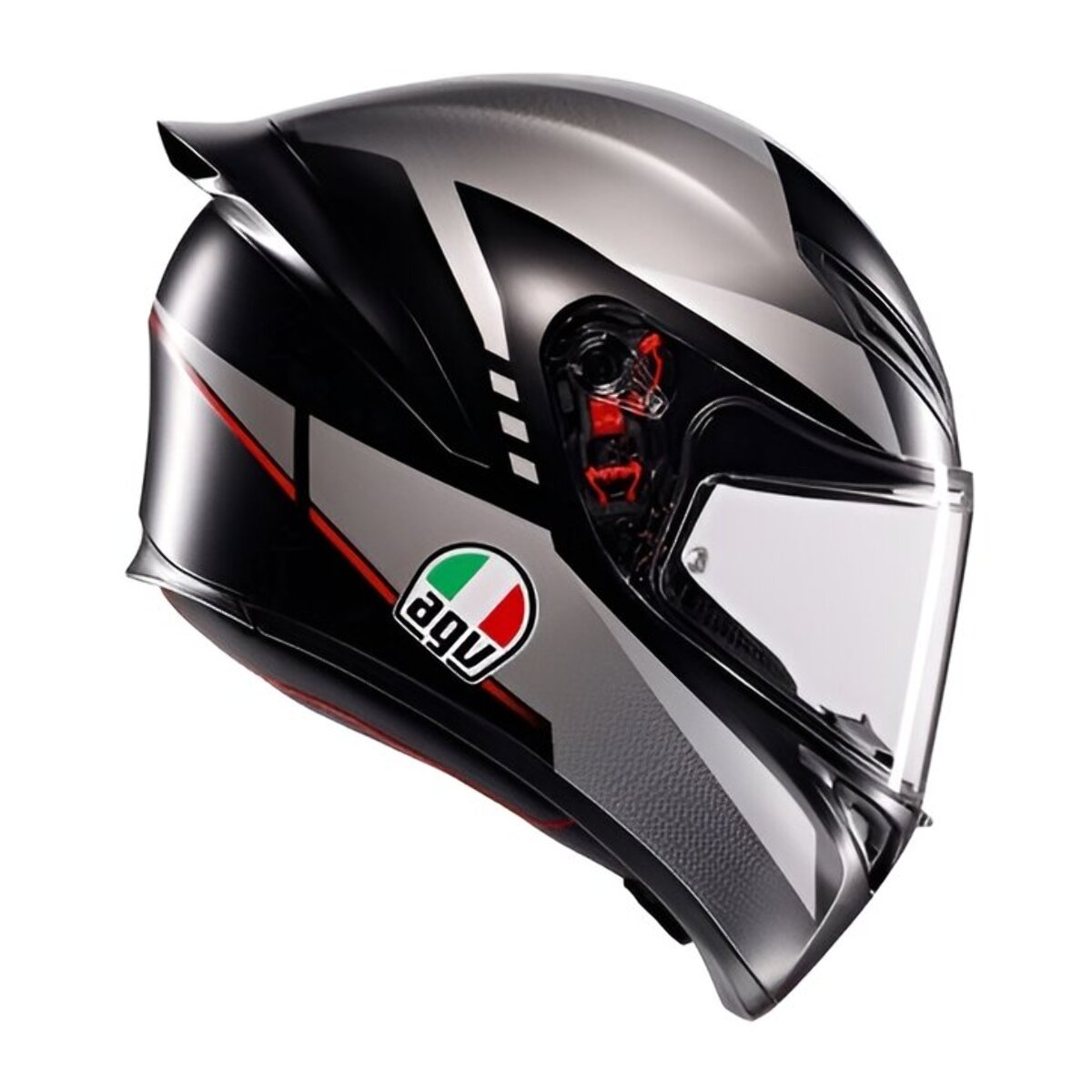 CASCO AGV K1 S E2206 LAP MATT BLACK/GREY/RED